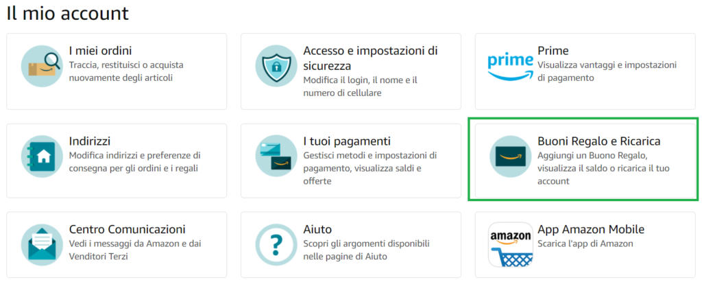 Come aggiungere buoni Amazon