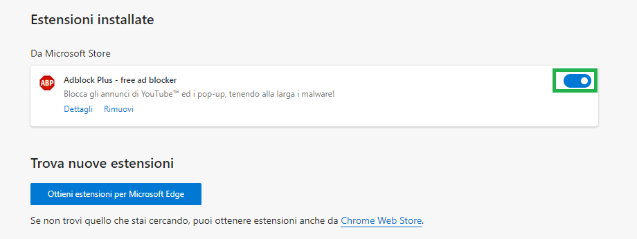 Come disabilitare Adblock