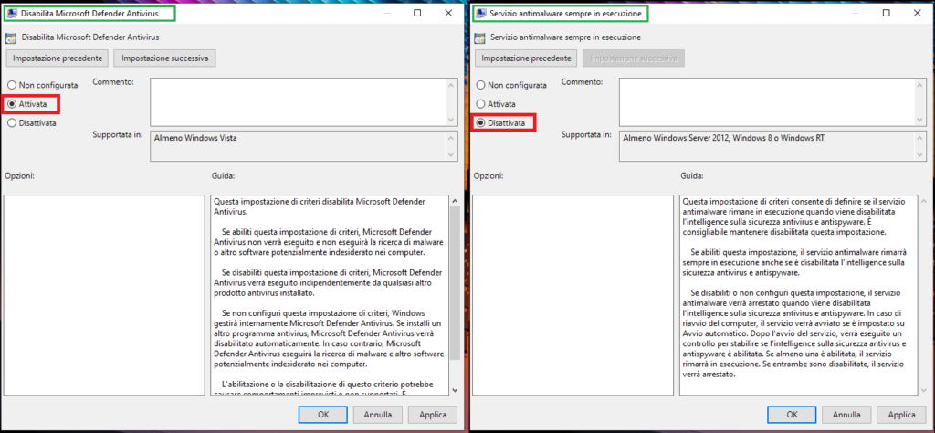 Come disabilitare Windows defender