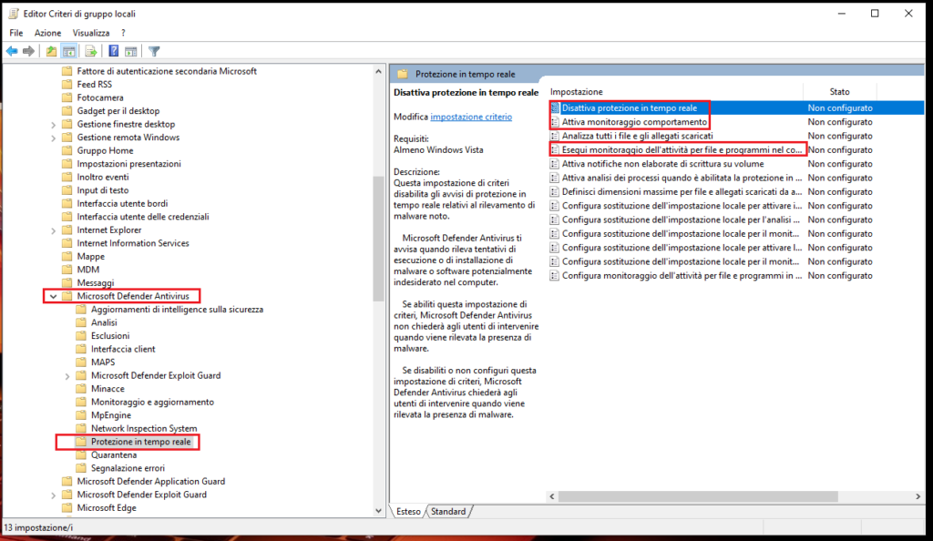 Come disabilitare Windows defender