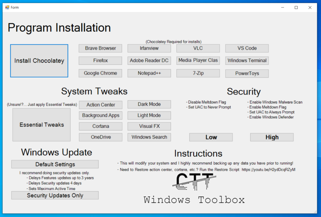 Debloat Windows 10