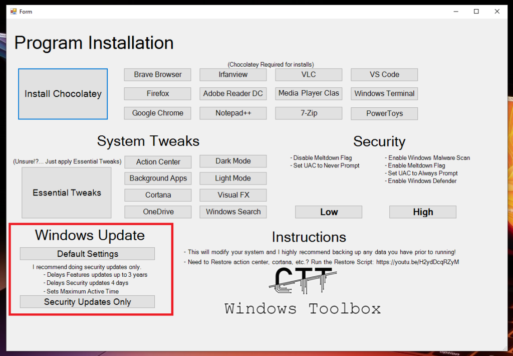 Debloat Windows 10