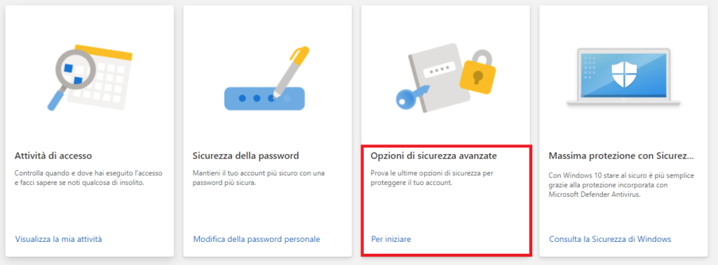 Rimuovere Password Account Microsoft