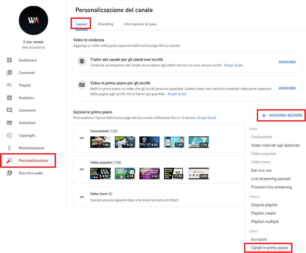 Come ottimizzare Canale YouTube