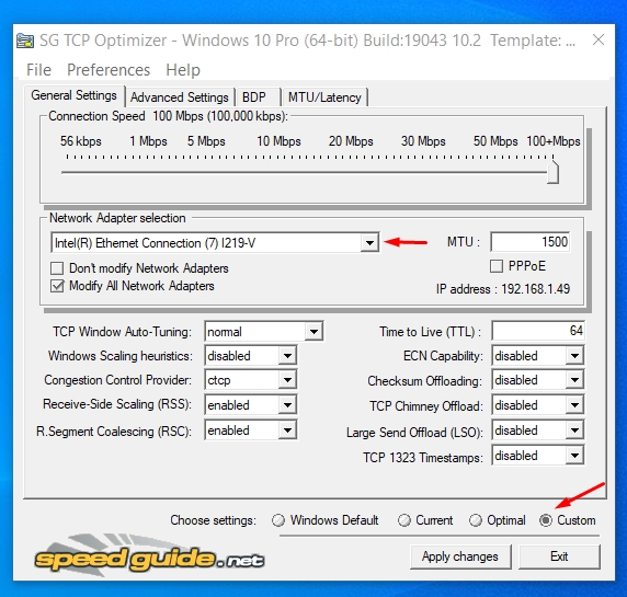 Velocizzare la connessione ad Internet con TCP Optimizer