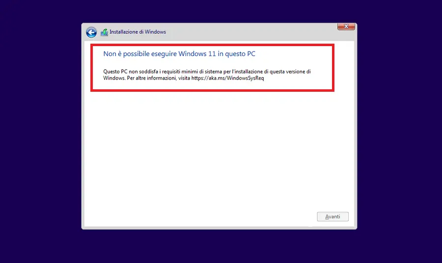 Come installare Windows 11 senza account Microsoft