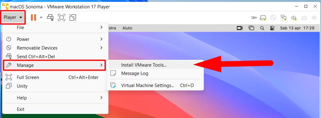 Come installare MacOS Sonoma su VMware 24