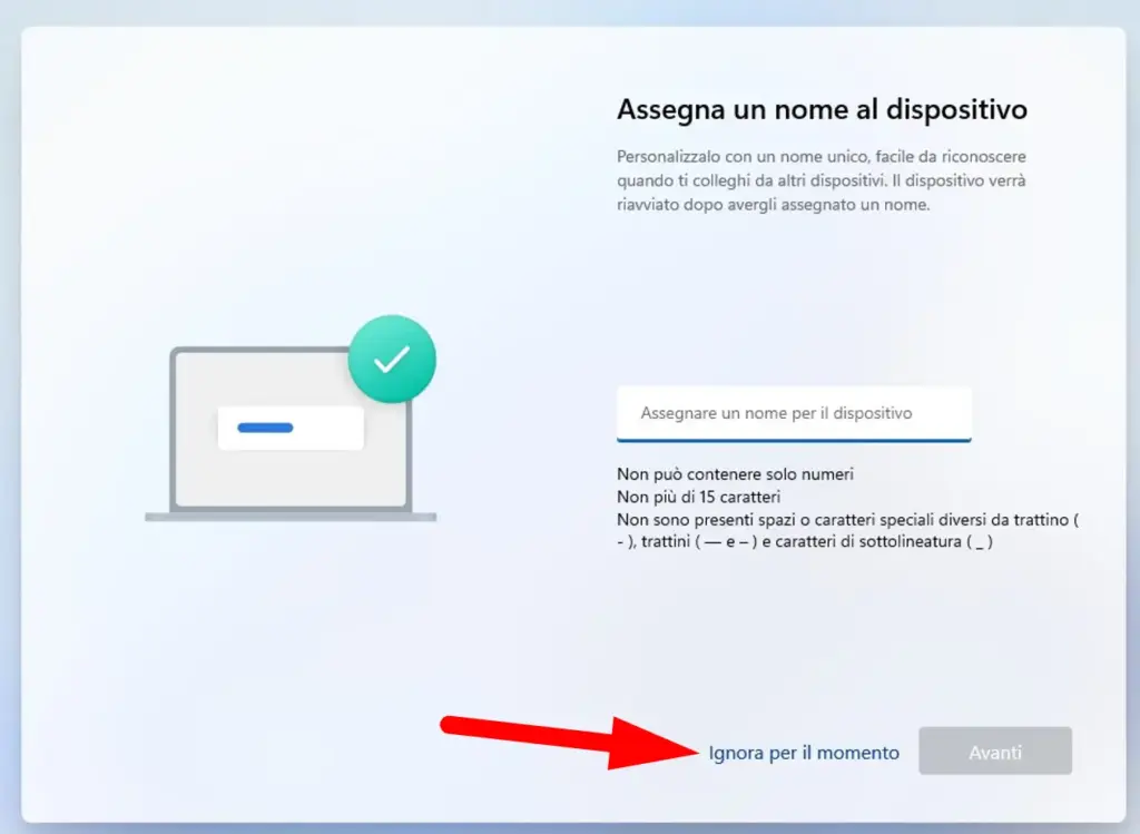 Come installare Windows 11 senza account Microsoft