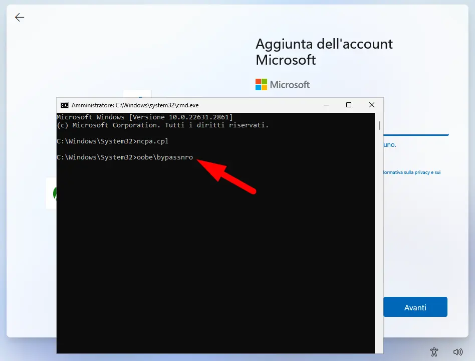 Come installare Windows 11 senza account Microsoft