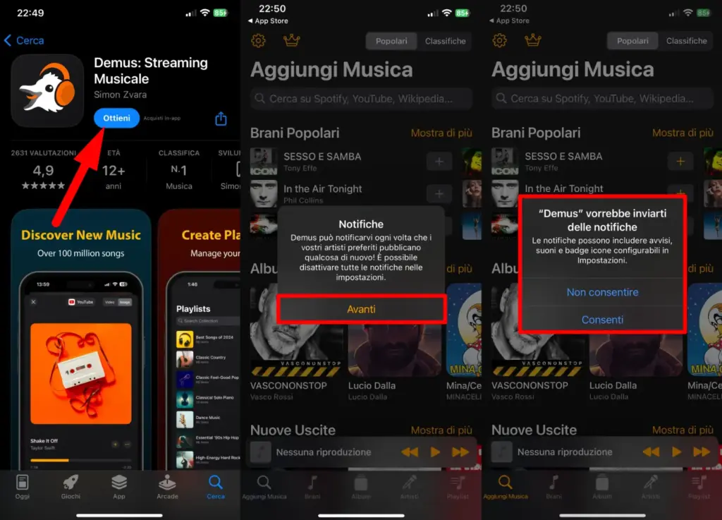 Come scaricare Demus: app per lo streaming musicale