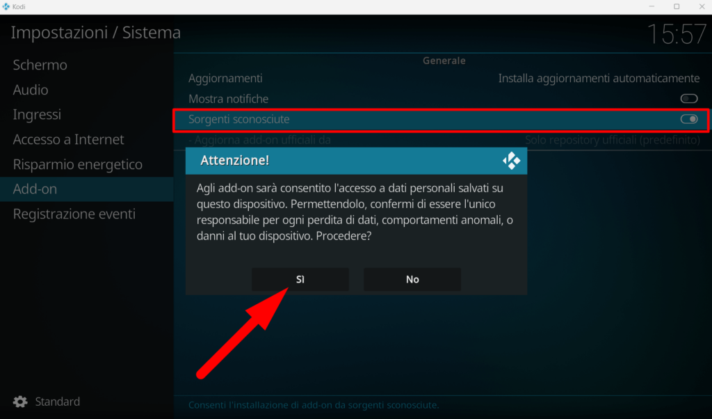 Come guardare i canali TV su Kodi