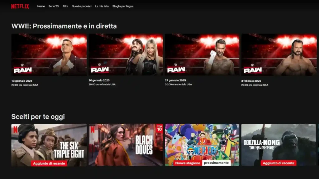 Come Guardare WWE su Netflix in Italia